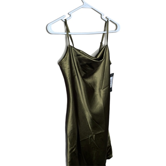 Olive Bebe Cowl Neck Slip Dress - Picture 2 of 6